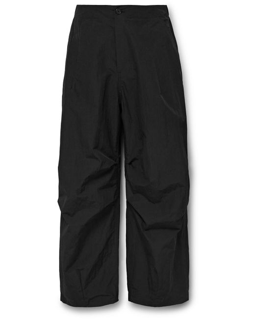 Amomento Wide-Leg Pleated Nylon-Blend Micro-Ripstop Trousers