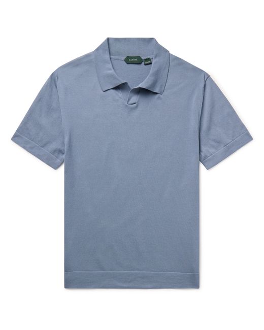 Incotex Zanone Slim-Fit Cotton and Silk-Blend Polo Shirt