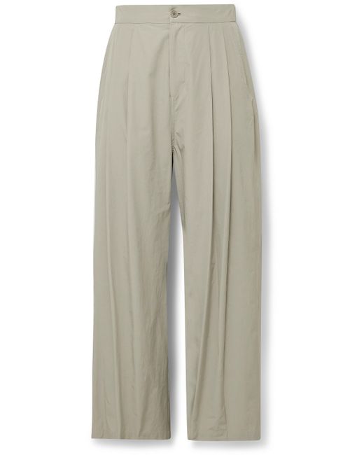 Amomento Wide-Leg Pleated Shell Trousers