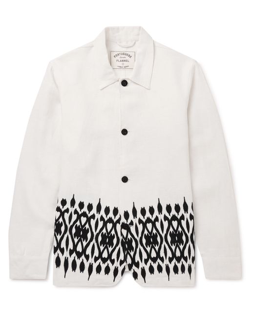 Portuguese Flannel Labura Embroidered Linen Chore Jacket