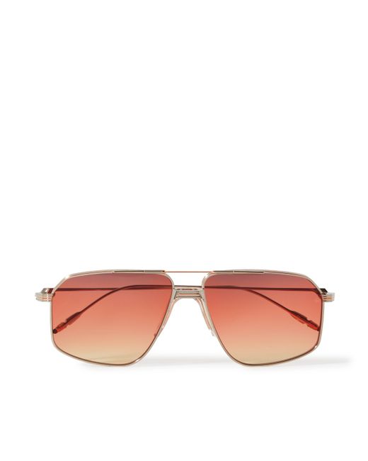 Jacques Marie Mage Jagger Aviator-Style and Rose Gold-Tone Sunglasses