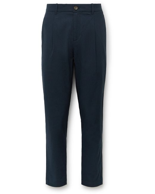 Mr P. Mr P. Daniel Slim-Fit Pleated Cotton-Blend Seersucker Suit Trousers