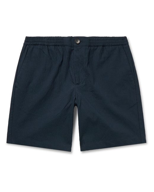 Mr P. Mr P. Straight-Leg Cotton-Blend Seersucker Shorts