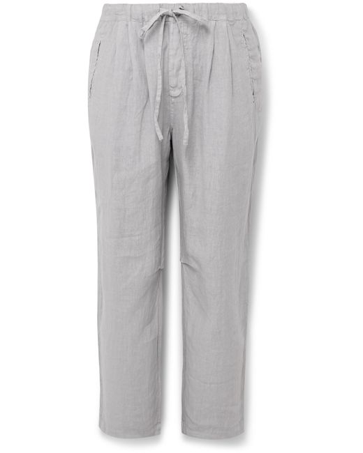 Massimo Alba Key West Straight-Leg Pleated Linen Drawstring Trousers