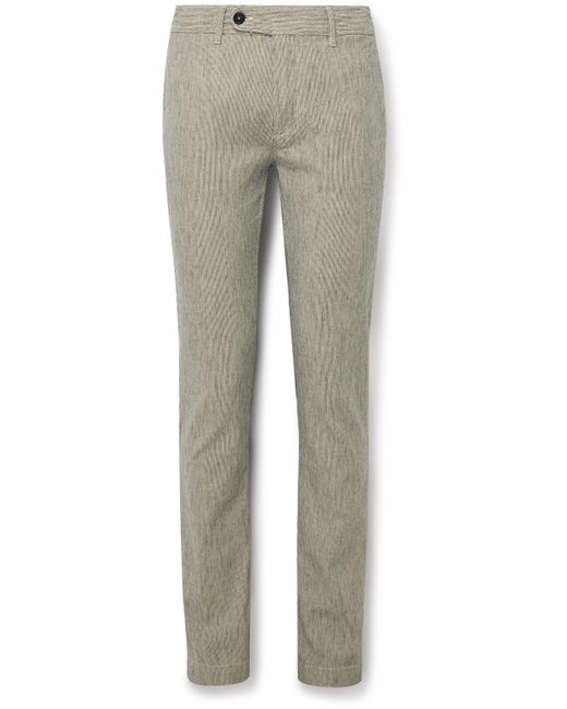 Massimo Alba Winch2 Slim-Fit Striped Cotton-Blend Trousers
