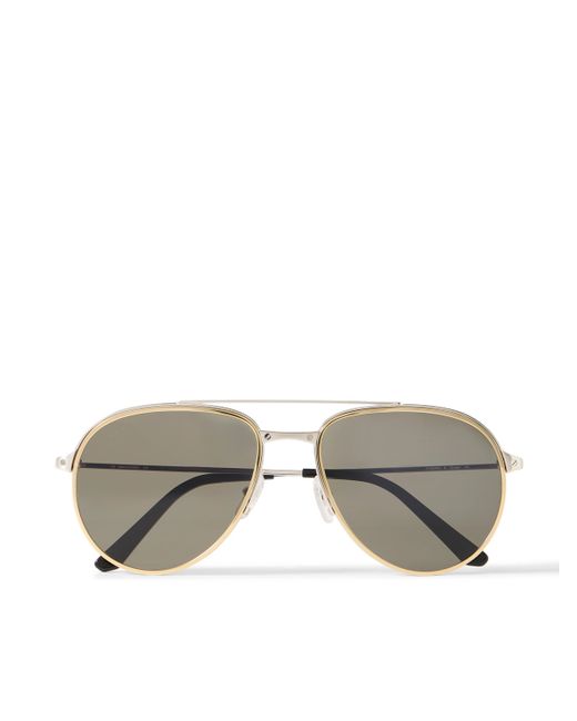 Cartier Santos Evolution Aviator-Style and Silver-Tone Sunglasses