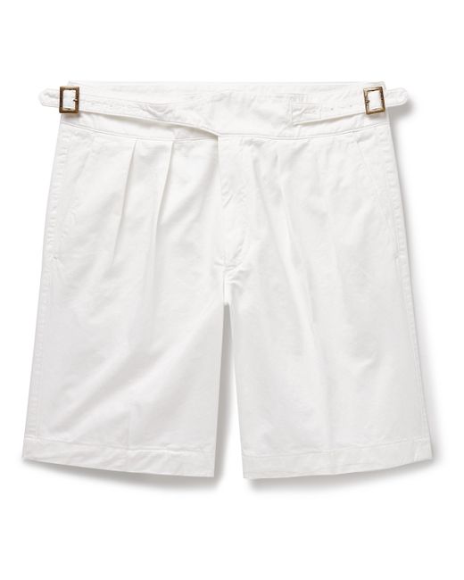 Rubinacci Manny Straight-Leg Pleated Cotton Shorts