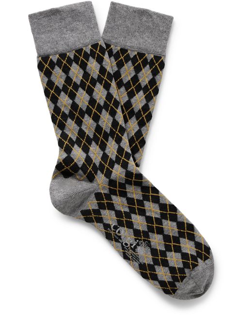Kingsman Argylle Cotton and Nylon-Blend Socks