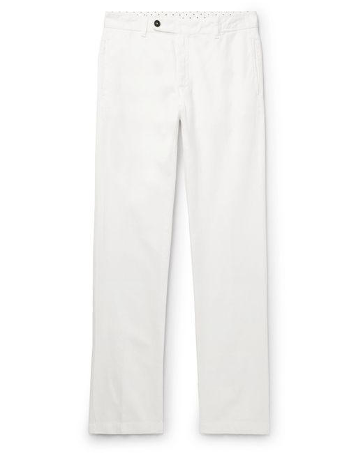 Massimo Alba Winch2 Slim-Fit Cotton and Linen-Blend Trousers
