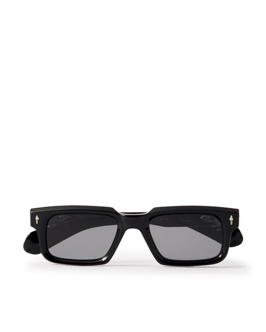 Jacques Marie Mage Belvedere Square-Frame Acetate and Gold Silver-Tone Sunglasses