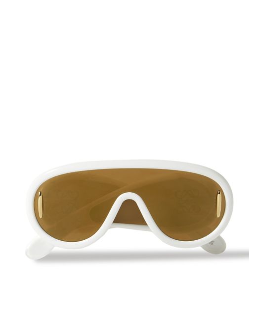 Loewe Paulas Ibiza Wave Mask Oversized D-Frame Embellished Acetate Sunglasses