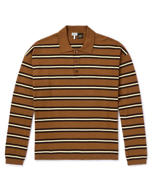 Loewe Paulas Ibiza Striped Cotton Polo Shirt