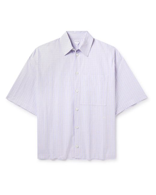 Bottega Veneta Checked Cotton and Linen-Blend Shirt