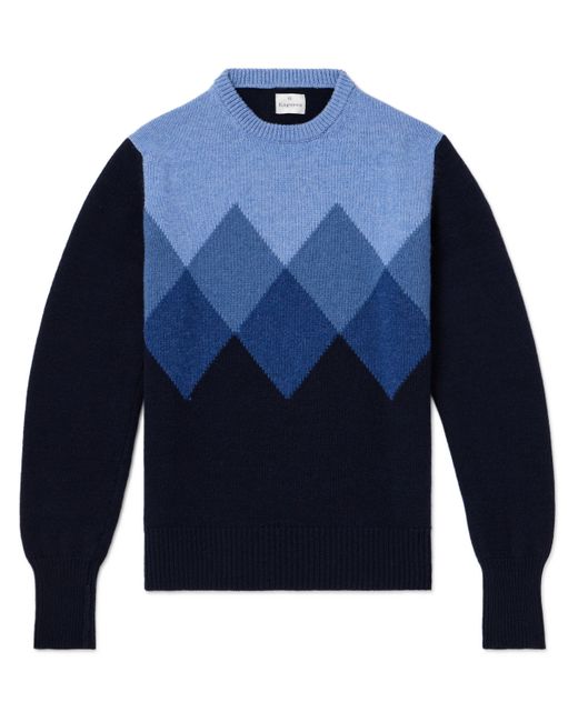Kingsman Argylle Jacquard-Knit Wool Sweater