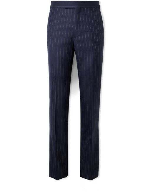 Kingsman Argylle Straight-Leg Pinstriped Wool and Cashmere-Blend Suit Trousers
