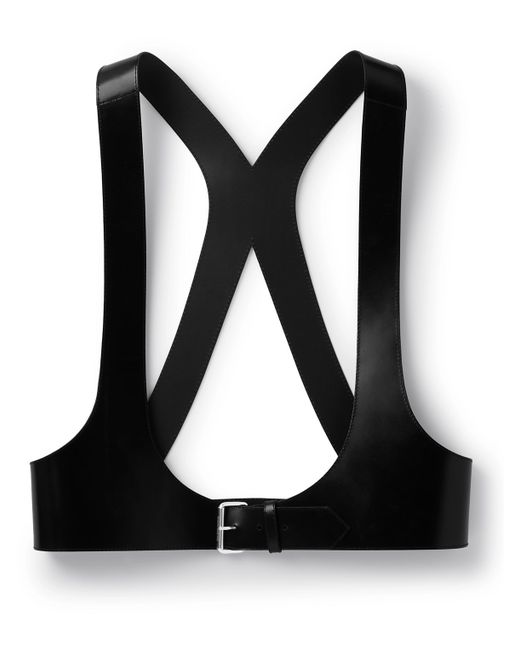 Alexander McQueen Glossed-Leather Harness Belt
