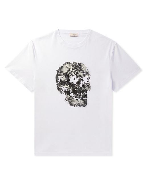 Alexander McQueen Printed Cotton-Jersey T-Shirt