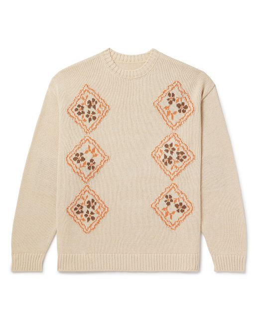 Kapital Kookei Jacquard-Knitted Cotton-Blend Sweater