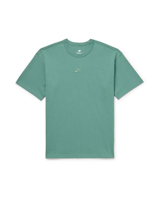 Nike Sportswear Premium Essentials Logo-Embroidered Cotton-Jersey T-Shirt