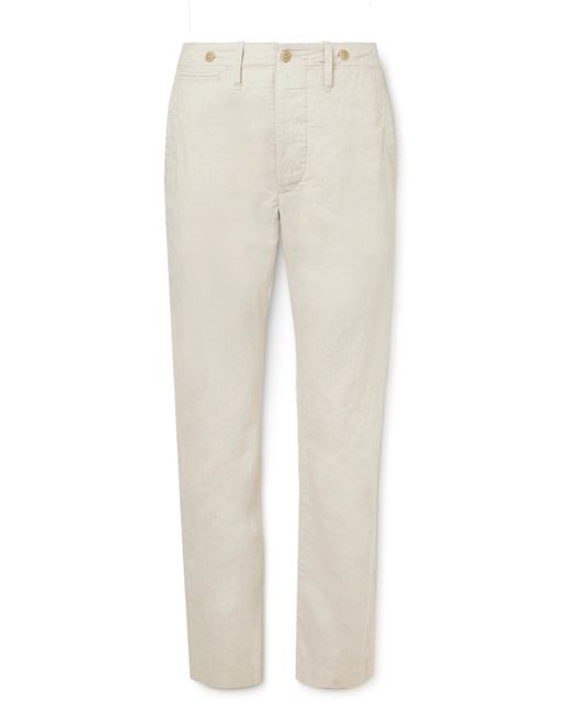 Rrl Saunders Straight-Leg Cotton and Linen-Blend Suit Trousers 30W 32L