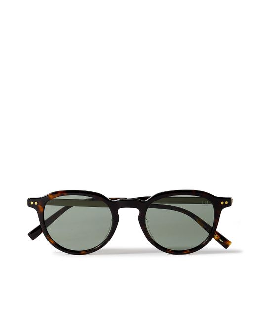 Dunhill Round-Frame Tortoiseshell Acetate and Tone Sunglasses
