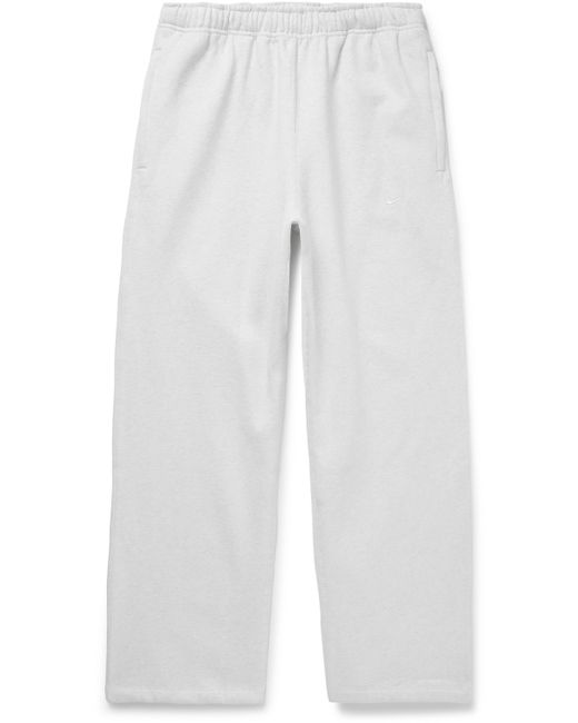 Nike Solo Straight-Leg Logo-Embroidered Cotton-Blend Jersey Sweatpants