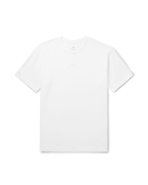 Nike Sportswear Premium Essentials Logo-Embroidered Cotton-Jersey T-Shirt
