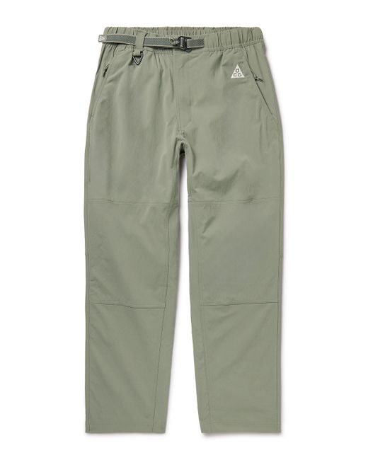 Nike ACG Straight-Leg Logo-Embroidered Belted Stretch-Shell Trousers