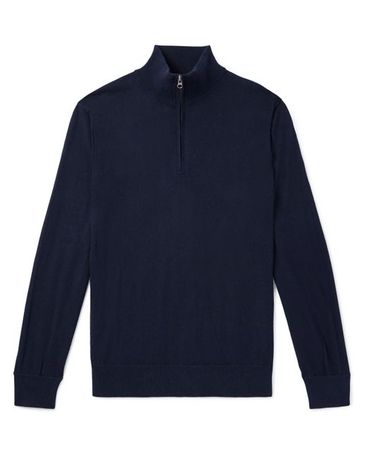 Hartford Cotton and Wool-Blend Half-Zip Sweater