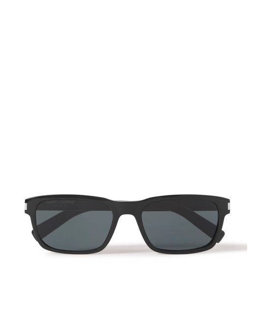 Saint Laurent New Wave Rectangular-Frame Acetate Sunglasses