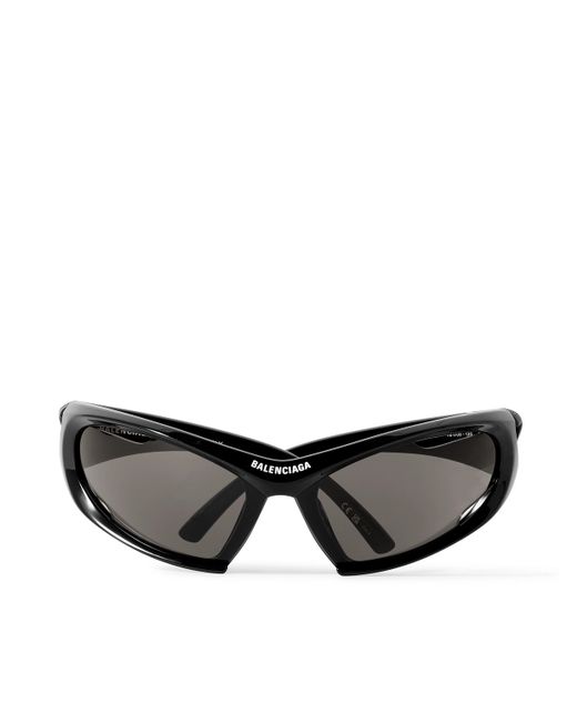 Balenciaga Wrap-Around Acetate Sunglasses