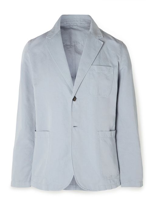 Mr P. Mr P. Slim-Fit Unstructured Garment-Dyed Cotton and Linen-Blend Twill Blazer