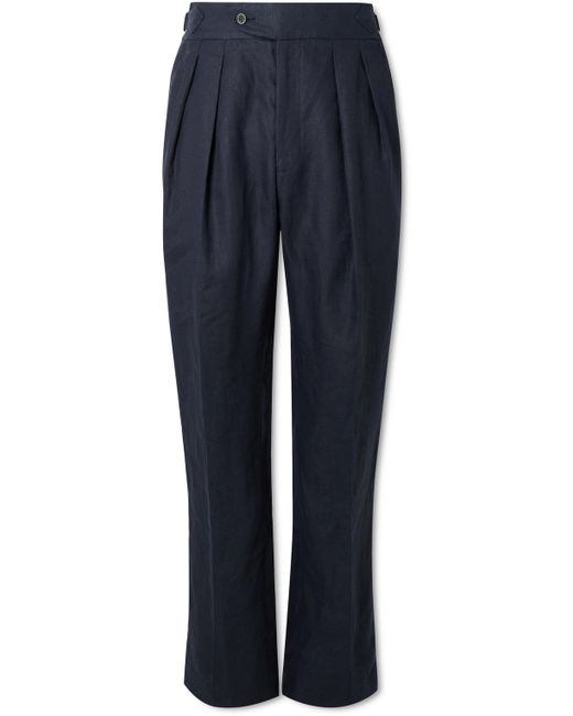 Richard James Tapered Pleated Linen Suit Trousers UK/US 30