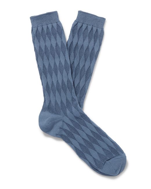 Mr P. Mr P. Jacquard-Knit Cotton-Blend Socks