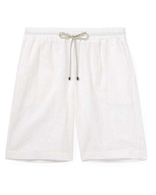 Zimmerli Straight-Leg Linen and Cotton-Blend Drawstring Shorts