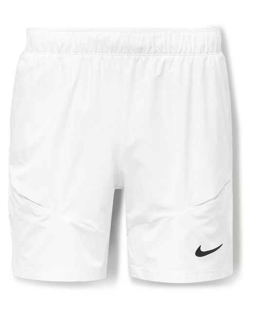 Nike Tennis NikeCourt Advantage Straight-Leg Logo-Print Dri-FIT Tennis Shorts
