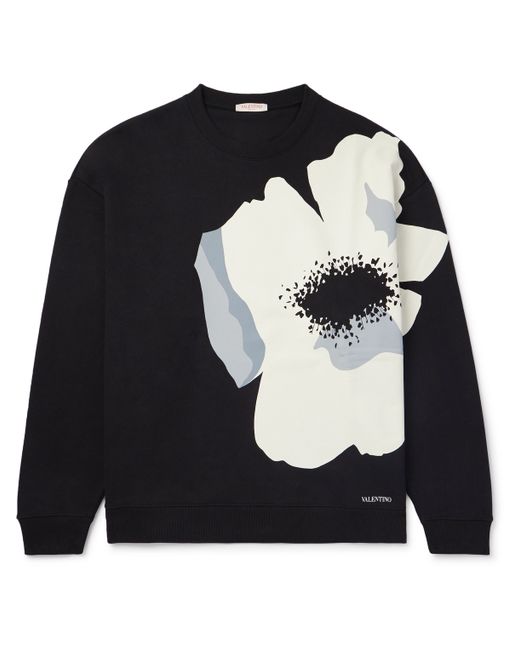 Valentino Garavani Floral-Print Cotton-Jersey Sweatshirt