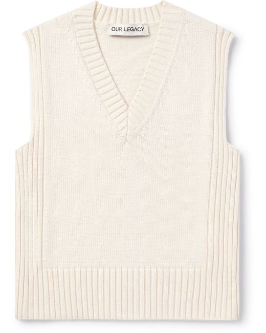 Our Legacy Michigan Slim-Fit Ribbed Cotton Sweater Vest