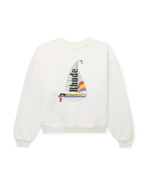 Rhude Catamaran Champion Logo-Print Cotton-Jersey Sweatshirt