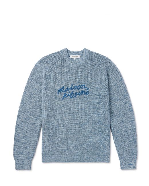 Maison Kitsuné Logo-Embroidered Cotton Sweater