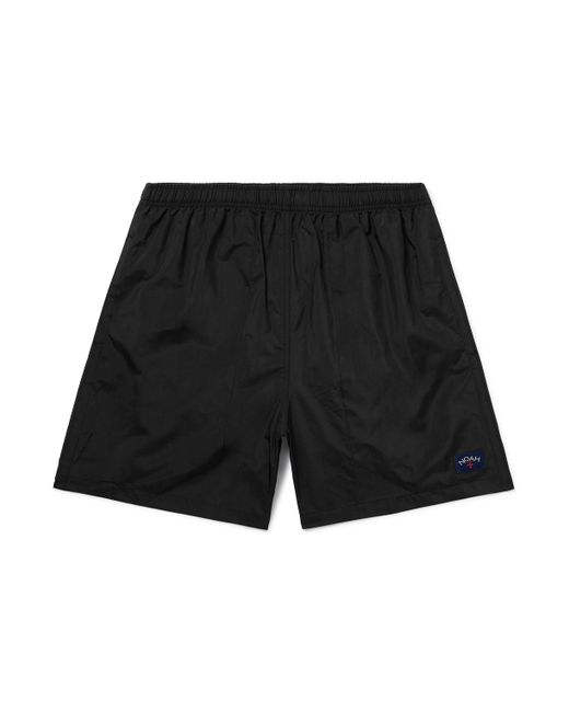 Noah NYC Straight-Leg Mid-Length Logo-Appliquéd Swim Shorts