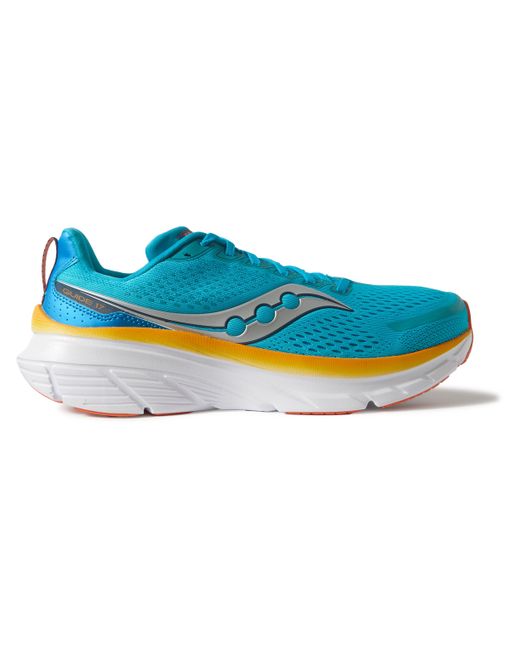 Saucony Guide 17 Metallic Rubber-Trimmed Mesh Running Sneakers