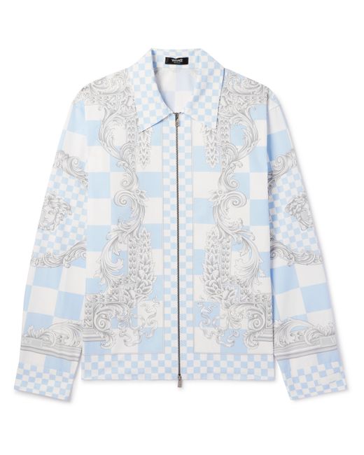 Versace Printed Cotton-Poplin Blouson Jacket