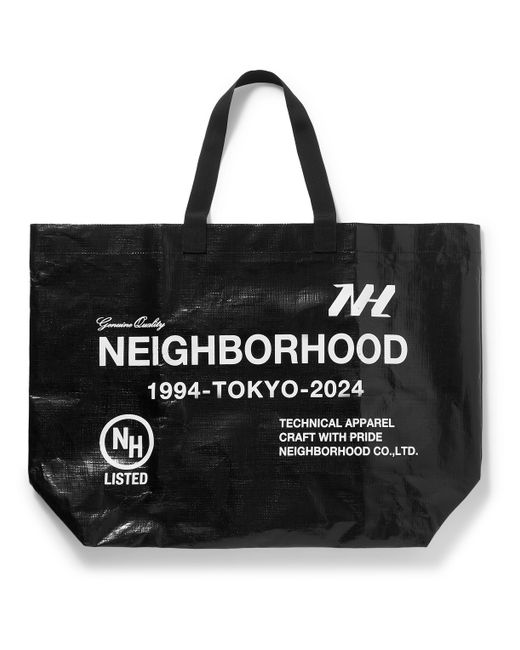 Neighborhood Logo-Print Coated-Canvas Tote