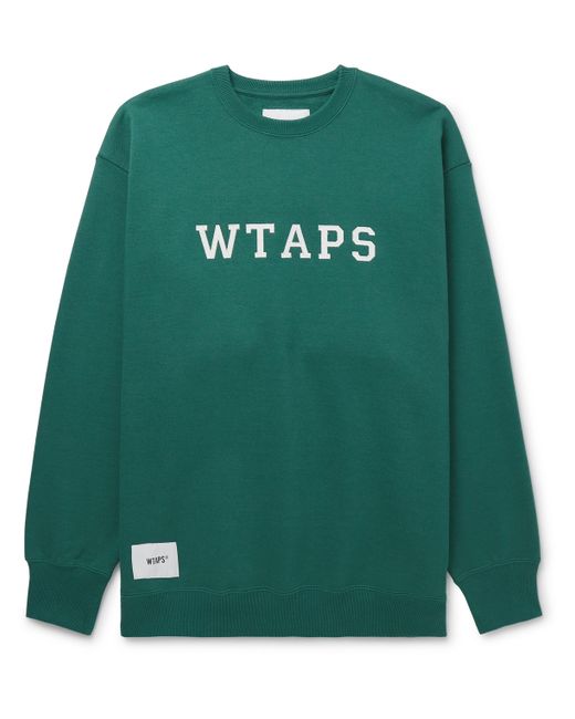Wtaps Logo-Appliquéd Cotton-Jersey Sweatshirt
