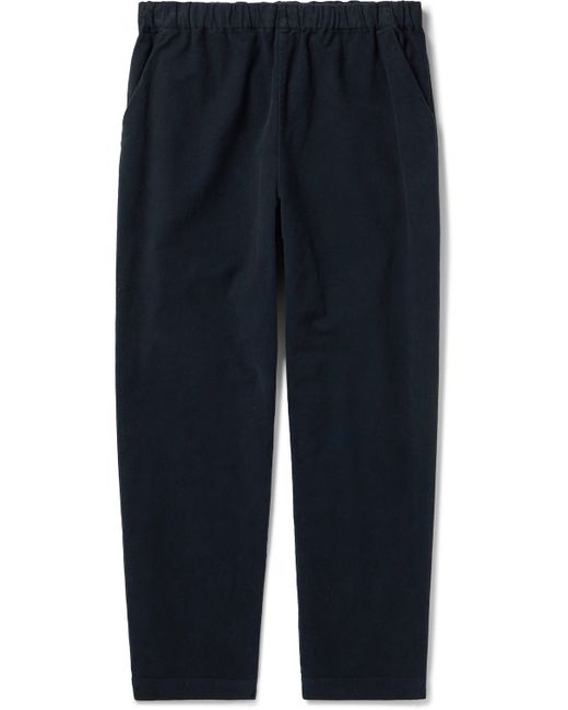 Barena Tapered Garment-Dyed Cotton-Blend Moleskin Trousers