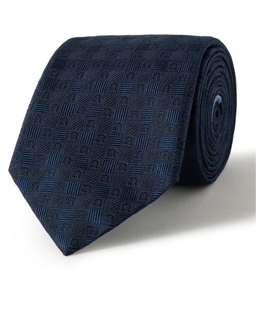 Ferragamo 7cm Logo-Jacquard Silk Tie