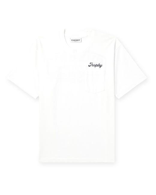 Cherry Los Angeles Trophy Logo-Print Garment-Dyed Cotton-Jersey T-Shirt