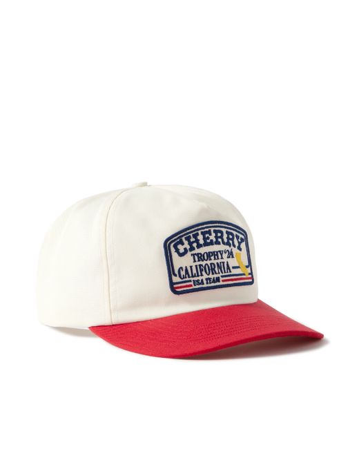 Cherry Los Angeles Logo-Embroidered Cotton-Canvas Baseball Cap