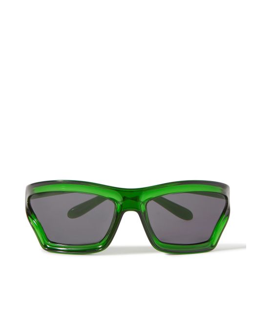 Loewe Paulas Ibiza Sporty Mask Oversized D-Frame Acetate Wrap-Around Sunglasses